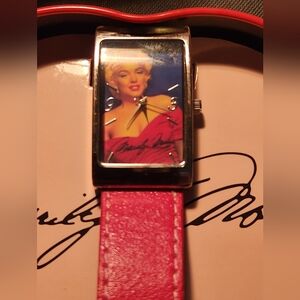 Marilyn Monroe Watch, Band 5.5" Length, Red Band